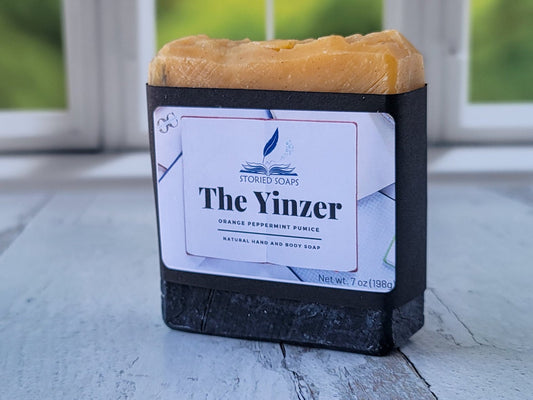The Yinzer by Storied Soaps - Peppermint Orange Pumice Hand and Body essential oil soap - Oversized 7 oz bar - DISCONTINUED